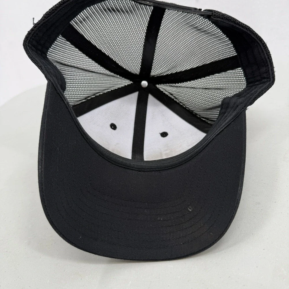 Columbia‎ Trucker Hat Mens Black Mesh Back Mountain Patch Snapback Cap